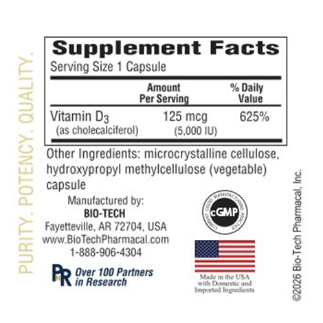 D3-5 5,000 IU Vegetable (Vitamin D3)